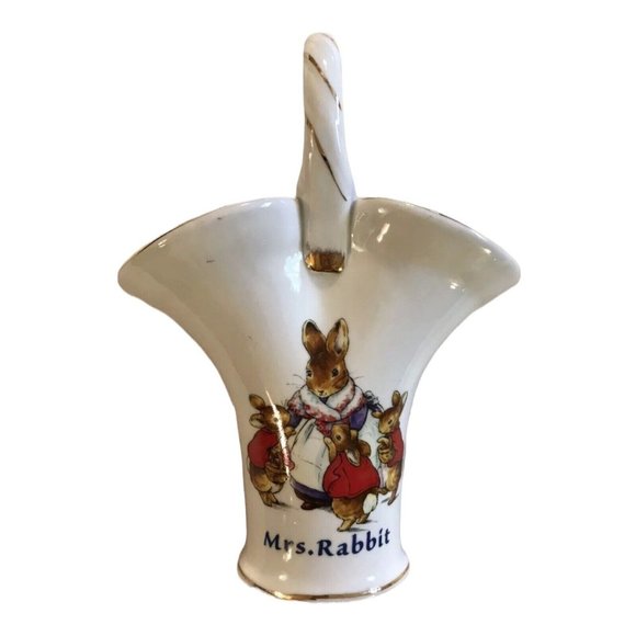 World of Beatrix Potter Peter Rabbit Vase Handled Basket, Frederick Warne, 2002 - Picture 2 of 10